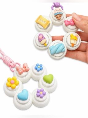 Cute Fidget Clicker Bag Charm | Sensory Keychain | Kawaii Charm | Fidget Toy